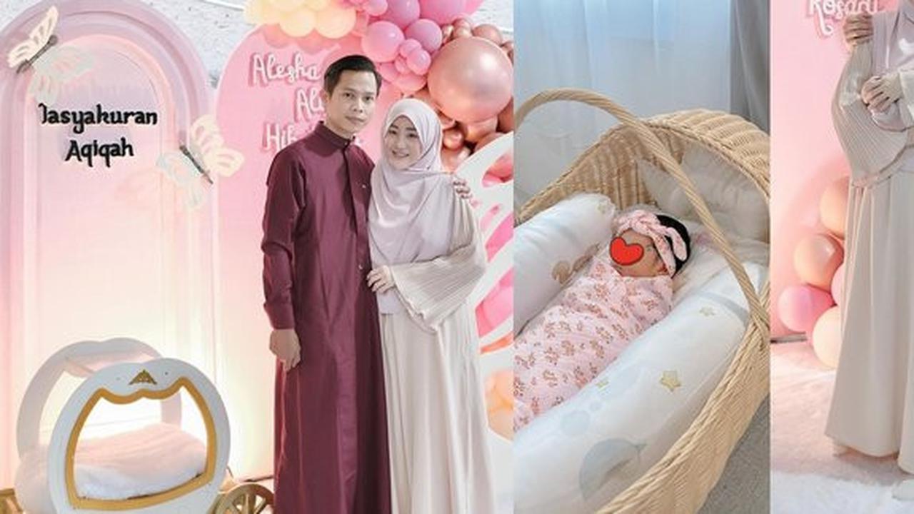 Wajah Alesha Masih Sembunyikan, Ini Potret Aqiqah Anak Kedua Larissa Chou, Dekorasi Serba Pink