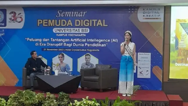 Sindy Novela di Hotel Crystal Lotus, Yogyakarta pada Selasa (21/11/2023)