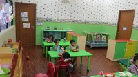 Taman Pengasuhan Anak di Kementerian Kesehatan RI untuk para staf ibu pekerja. (Liputan6.com/Fitri Haryanti Harsono)