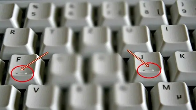 Tonjolan Huruf 'F' dan 'J' pada Keyboard Komputer