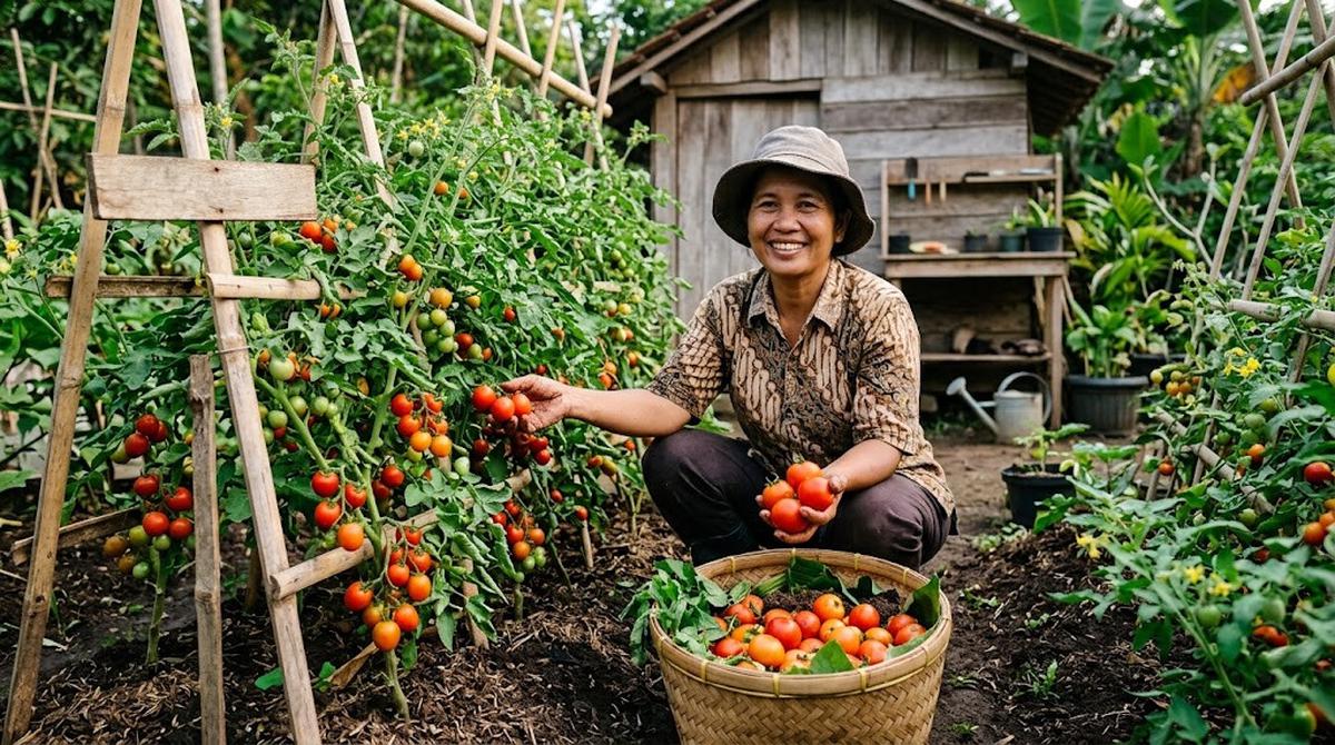 Trik Menanam Tomat dari Biji Sisa Dapur/AI Generated