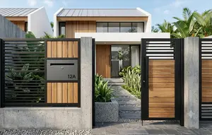 10 Desain Pagar dengan Kotak Surat Modern, Bikin Fasad Rumah Lebih Rapi dan Fungsional