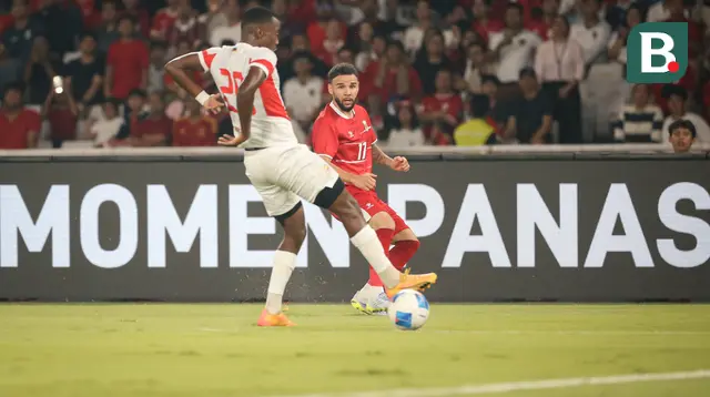Bek Timnas Indonesia, Calvin Verdonk, saat menghadapi Mozambik pada lanjutan FIFA Matchday 2026 di Stadion Utama Gelora Bung Karno (SUGBK), Selasa (9/6/2026). (Bola.com/Abdul Aziz)