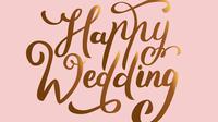 Ilustrasi happy wedding, ucapan pernikahan, menikah. (Image by Freepik)