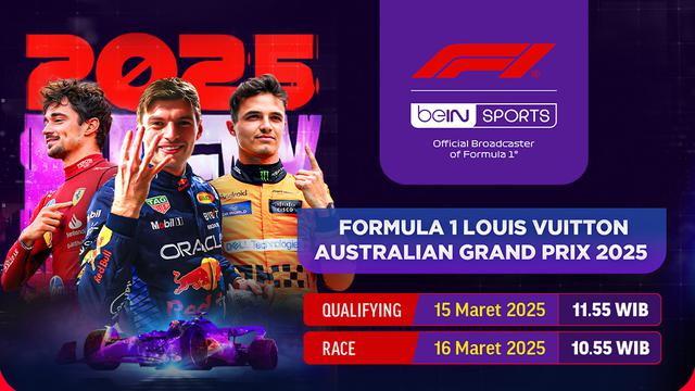 Jadwal Formula 1 Louis Vuitton Australian Grand Prix 2025