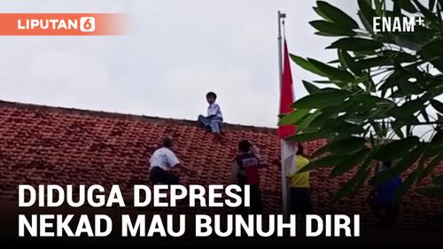 VIDEO: Diduga Depresi Siswa SMA Mencoba Lompat dari Atap Sekolah
