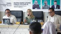 Sekretaris Fraksi PKB Anggia Ermarini dalam Diskusi Publik Fraksi PKB DPR RI yang bertajuk Urgensi Pengesahan RUU Masyarakat Hukum Adat sebagai Mandat Konstitusi, Kamis (25/9/2025) (Istimewa)