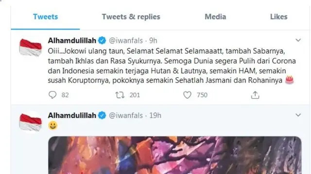 Iwan Fals doakan Presiden Jokowi yang tengah berulang tahun ke-59