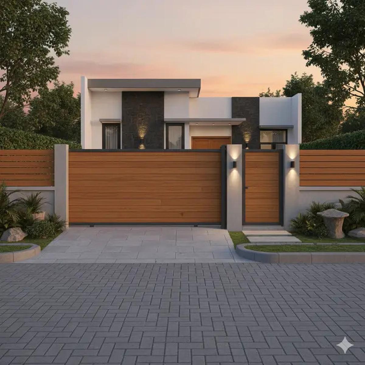 7 Model Rumah Mungil Bergaya Mewah dengan Pagar Kayu Klasik, Perpaduan Estetika dan Fungsionalitas