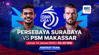 Big Match BRI Liga 1 Jumat 14 Januari : Persebaya Surabaya Vs PSM Makassar
