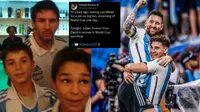 Potret Julian Alvarez saat masih belia bersama Lionel Messi. (Dok: Twitter @FabrizioRomano)