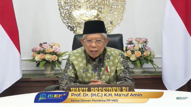 Wakil Presiden (Wapres) Ma’ruf Amin dalam pembukaan Silaturahmi Kerja Nasional (Silaknas) MES tahun 2021