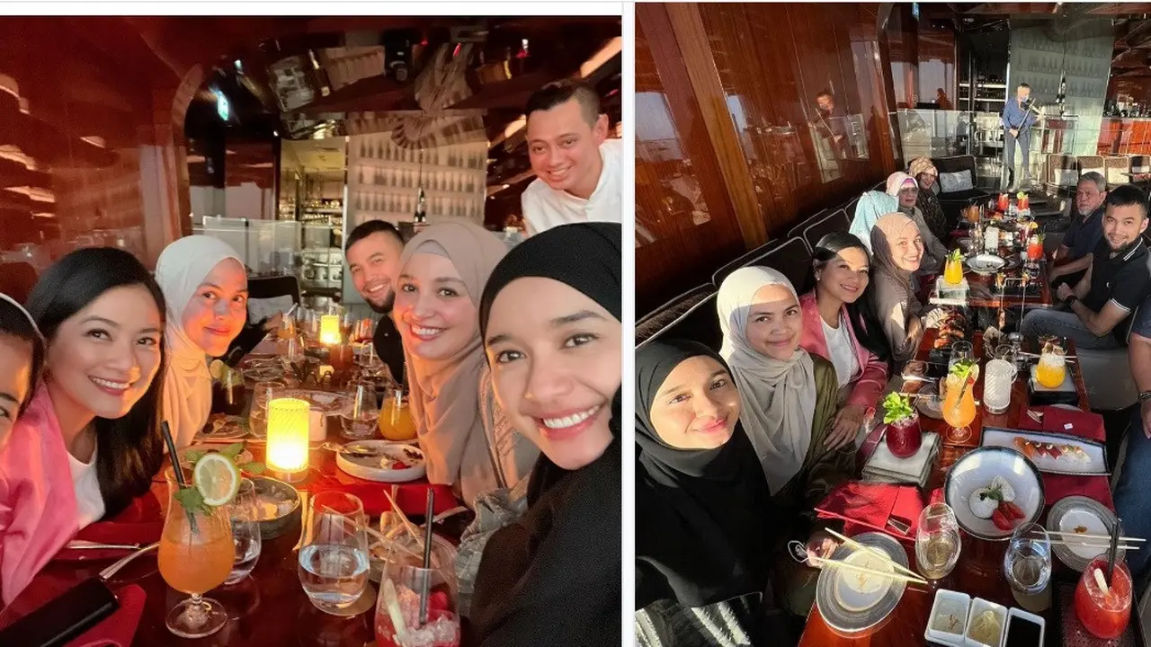 Titi Kamal, Laudya Cynthia Bella dan Shireen Sungkar bertemu saat liburan di Dubai (Foto: Instagram @titi_kamall)