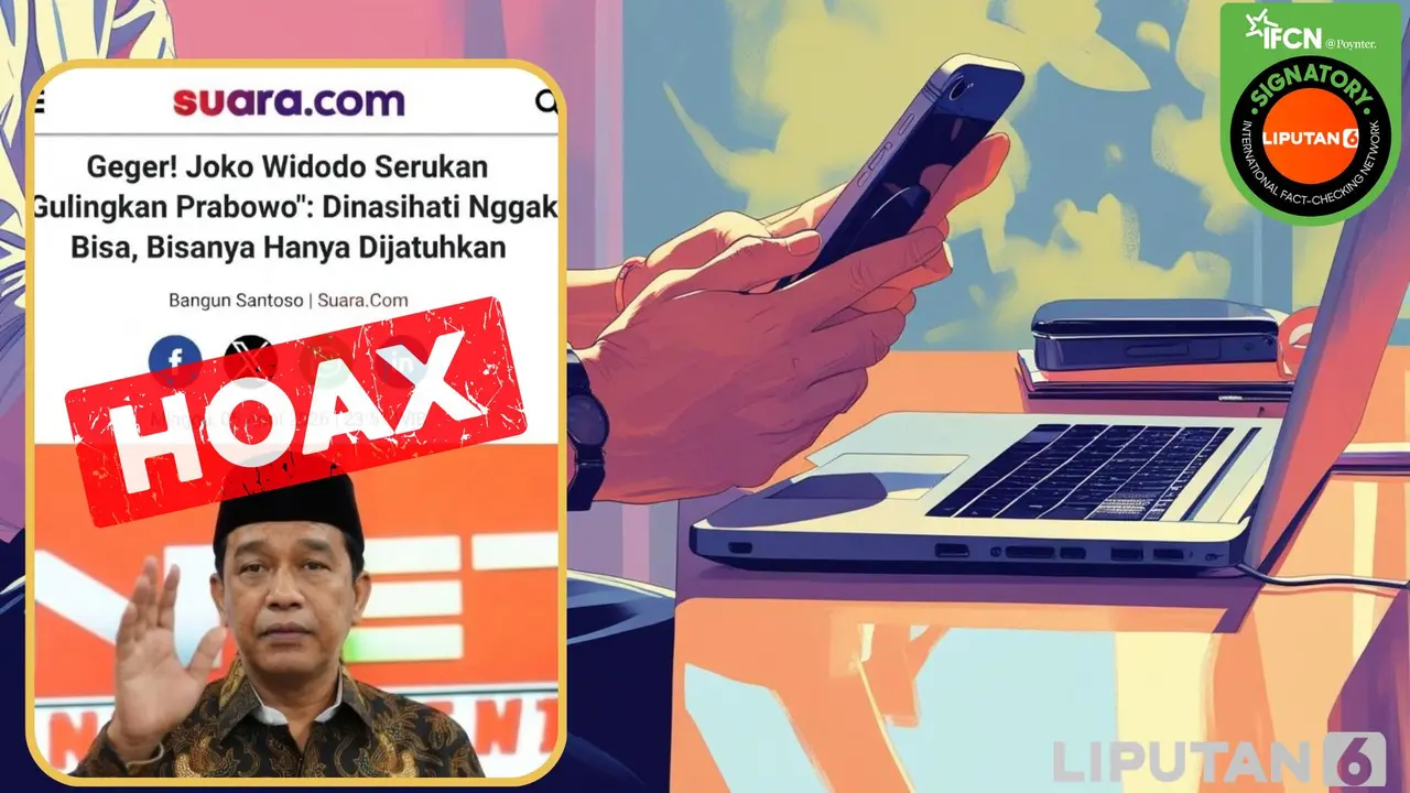 Cek fakta artikel Jokowi serukan untuk menggulingkan Prabowo