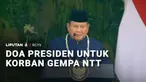 Di sela acara rangkaian HUT ke-81 Republik Indonesia, Presiden Prabowo Subianto juga mengajak masyarakat untuk mendoakan korban bencana yang ada di Nusa Tenggara Timur, Pulau Sumatra, dan wilayah lainnya.