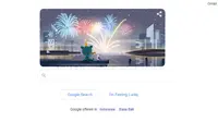 Google Doodle menyambut Malam Tahun Baru (sumber: Google)
