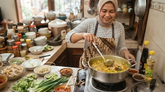 Cara Membuat Soto Ayam Kuning (AI Generated)