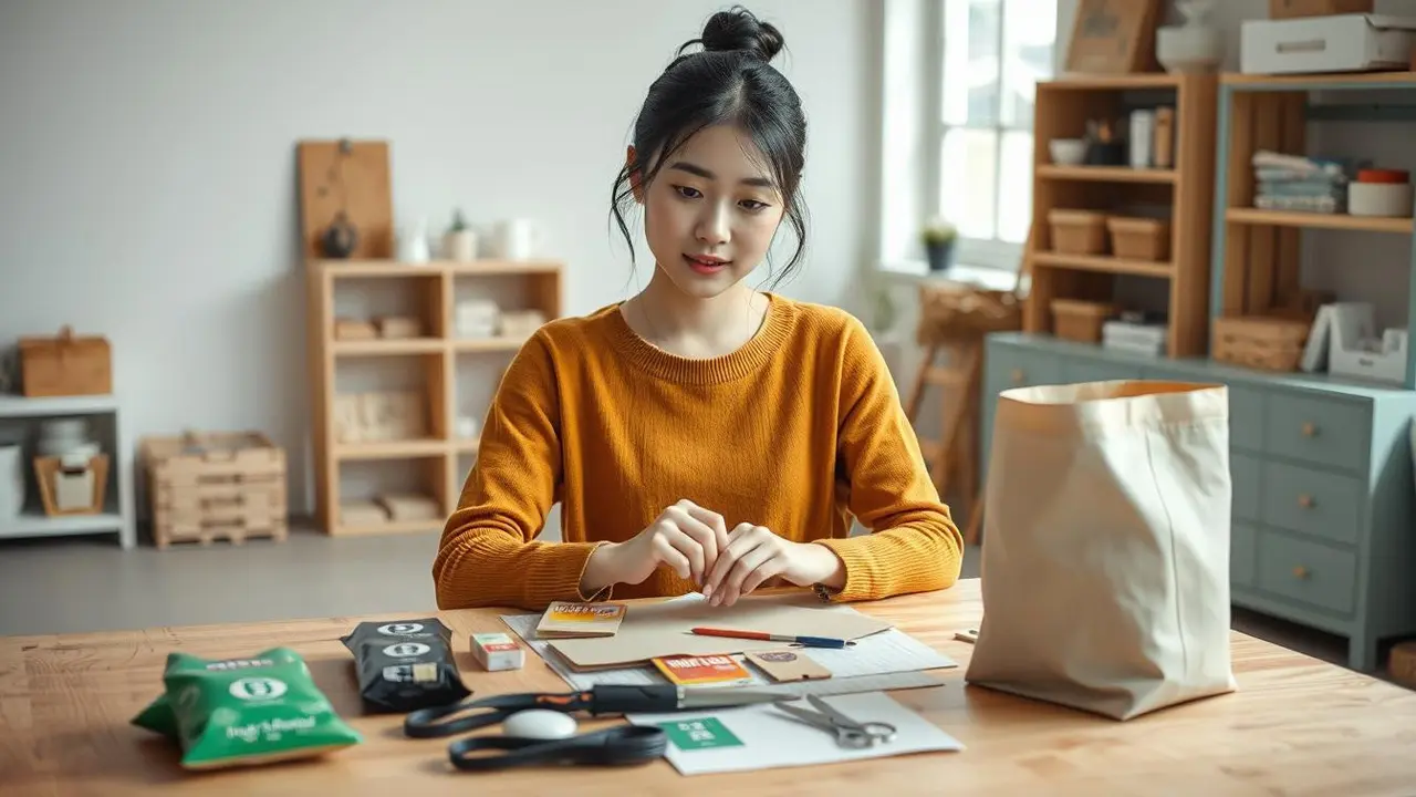 cara membuat tas dari bungkus kopi (Foto: AI)
