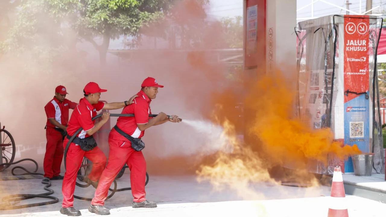 Pertamina Retail Gelar Simulasi Penanggulangan Keadaan Darurat di SPBU, Ada Skenario Kebakaran ke Area Dispenser