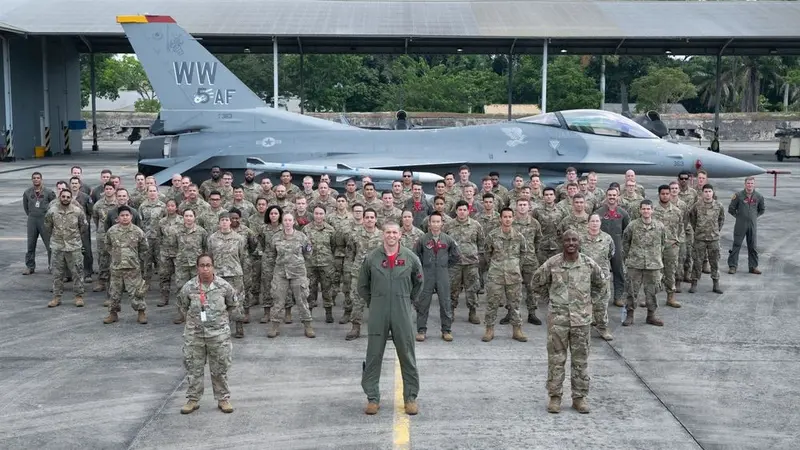 Angkatan Udara AS dan Indonesia dalam latihan bersama di ajang Cope West 2021 di Pekanbaru. (US Air Force)