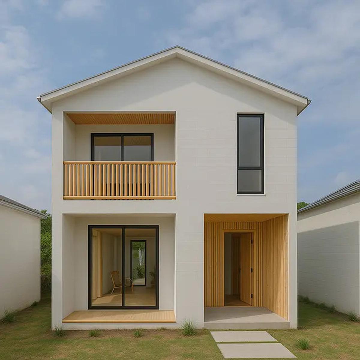 7 Model Rumah Bambu dan Batako Dua Lantai yang Estetik dan Kokoh