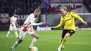 Di babak kedua RB Leipzig masih dominan menguasai jalannya pertandingan. (Jan Woitas/dpa via AP)