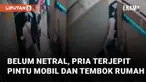 Kejadian tidak diduga dialami seorang pria saat manasin mobil mengundang perhatian