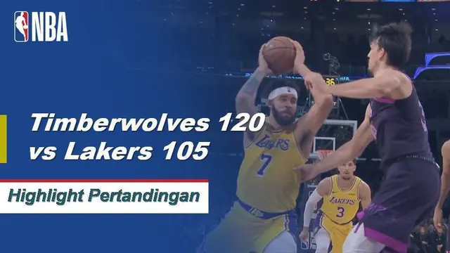 Cuplikan Hasil Pertandingan NBA : Timberwolves 120 vs Lakers 105