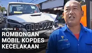 Rombongan Mobil Kopdes Kecelakaan