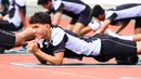 Welber Jardim sedang melakukan sesi latihan bersama Timnas Indonesia U-20 di Stadion Madya, Gelora Bung Karno, Jakarta, Rabu (5/2/2025). (Bola.com/Abdul Aziz)