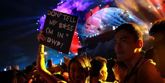 Warga Jakarta sambut meriah DWP (Djakarta Warehouse Project) hari pertama pada Jumat (11/12/2015) yang mengambil lokasi di Jakarta International Expo (JIExpo) Kemayoran, Jakarta. (Galih W. Satria/Bintang.com)