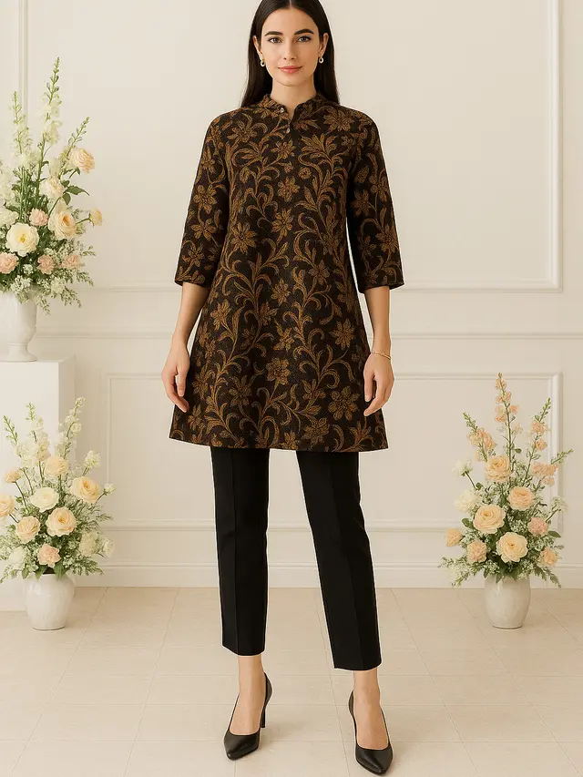 Model Batik Tunik Simpel Tapi Mewah untuk Wanita Kantoran