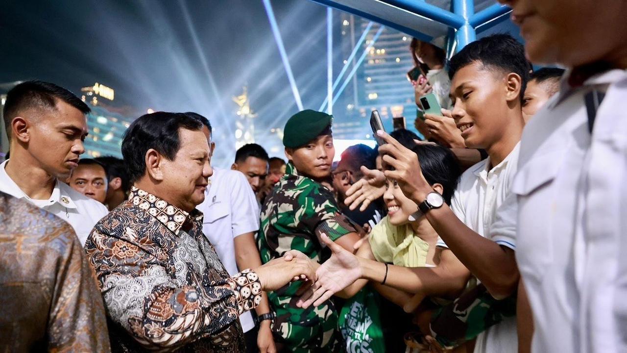 Prabowo rayakan Tahun Baru 2025 di Bundaran HI