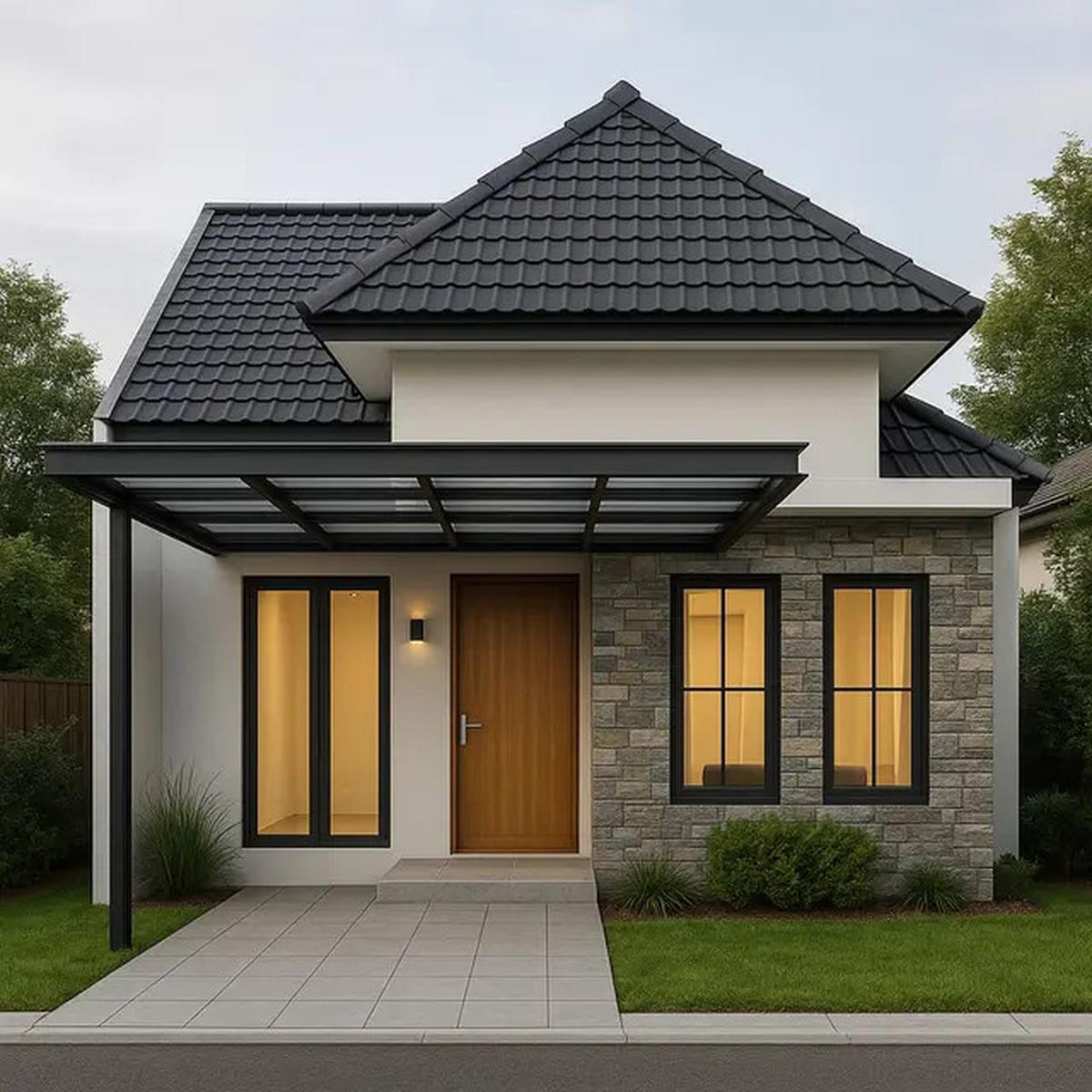8 Model Rumah 6x9 Atap Kombinasi Pelana dan Limas, Desain Hunian Modern dan Elegan di 2025