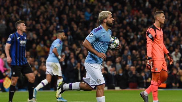 Striker Manchester City, Sergio Aguero (PAUL ELLIS / AFP)