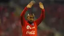 Pemain Bayern Munchen dan Chile, Arturo Vidal gagal tampil setelah negaranya hanya menempati peringkat keenam klasemen akhir kulifikasi Piala dunia 2018 zona CONMEBOL. (AP/Luis Hidalgo)