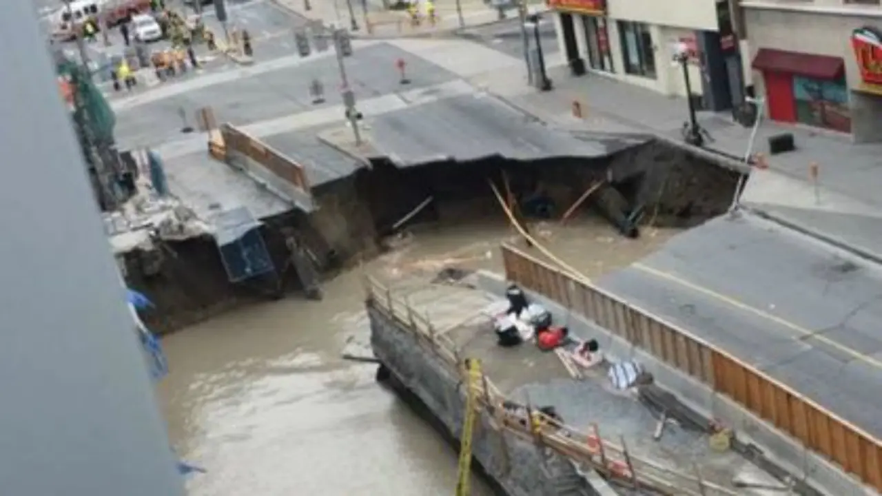 Sinkhole di Rideau Street, Ottawa