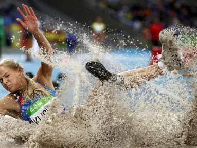 Darya Igorevna Klishina adalah atlet lompat jauh Rusia. Sebagai juara Universiade 2013, Darya Klishina bisa tampil di Olimpiade Rio 2016, namun hanya berada di peringkat ke-9. (Reuters/Phil Noble)