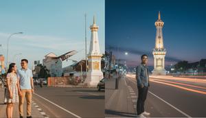 Prompt Gemini AI Edit Foto di Tugu Jogja/ Ilustrasi AI