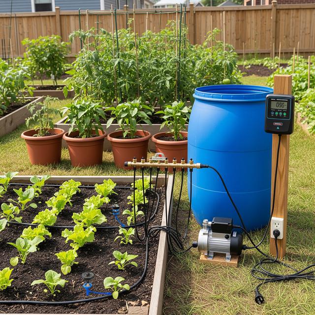 6. Sistem Irigasi Tetes Menggunakan Timer Otomatis