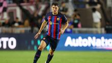 Bek Barcelona Andreas Christensen&nbsp;dalam pertandingan persahabatan pramusim melawan Inter Miami CF di DRV PNK Stadium, 19 Juli 2022. (foto: Michael Reaves/Getty Imagees/AFP)