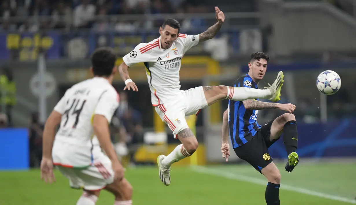 Inter Milan berhasil mengamankan tiga poin saat menjamu Benfica. (AP Photo/Luca Bruno)