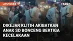 Terjadi kecelakaan di Jalan Imogiri Barat melibatkan anak kecil masih SD. Anak SD tersebut naik motor berboncengan bertiga
