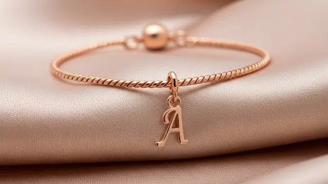 Gelang Charm Huruf Inisial