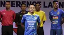 Pemain Persib Bandung, Beckham Putra berpose saat Peluncuran Shopee Liga 1 di SCTV Tower, Jakarta, Senin (13/5). Sebanyak 18 klub akan bertanding pada Liga 1 mulai tanggal 15 Mei. (Bola.com/Vitalis Yogi Trisna)