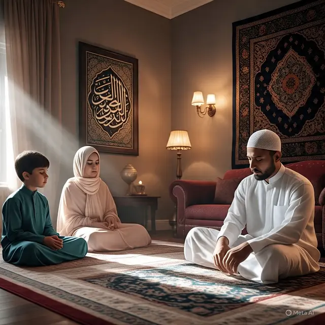 Ruang Keluarga Islami (Created by Meta AI)