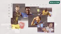 Pemain marquee player Liga 1: Michael Essien, Peter Odemwingie, Mohamed Sissoko, Douglas Packer, Nick van der Velden. (Bola.com/Dody Iryawan)