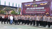 Sekda Jabar Herman Suryatman menghadiri Apel Gelar Pasukan Operasi Garuda Lodaya untuk pengamanan Piala Presiden 2025 yang digelar di Stadion Si Jalak Harupat, Kabupaten Bandung, Jumat (4/7/2025).(Foto: Rizal Fs/Biro Adpim Jabar)
