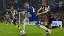 Cole Palmer, dan Mykhaylo Mudryk berhasil mencatatkan nama di papan skor dan membawa Chelsea unggul atas Newcastle. (AP Photo/Ian Walton)