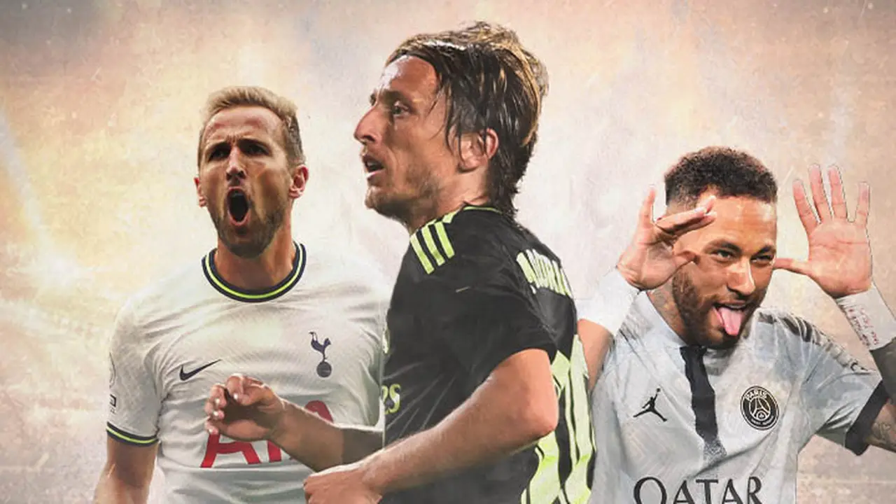 Ilustrasi - Harry Kane, Luka Modric, Neymar